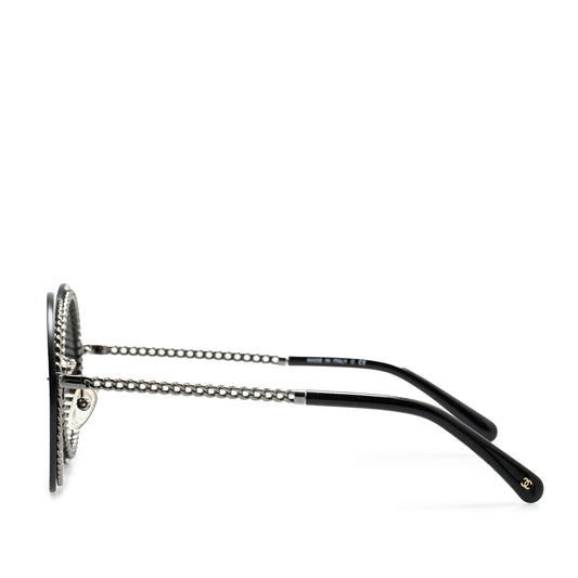 Chanel Chain Round Tinted Sunglasses
