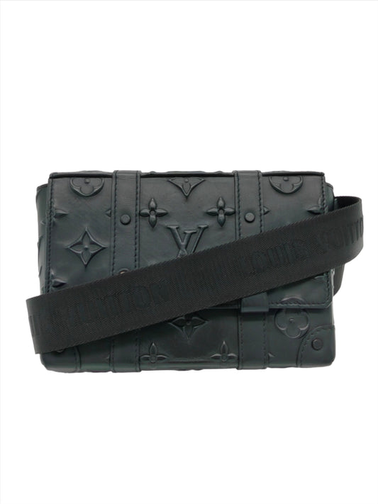 Louis Vuitton Trunk Monogram Seal Black Slingbag - '20s