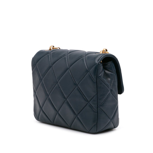 Chanel Mini Square CC Quilted Lambskin Flap